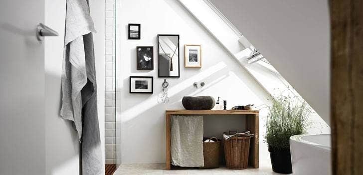 Combination roof windows in attics